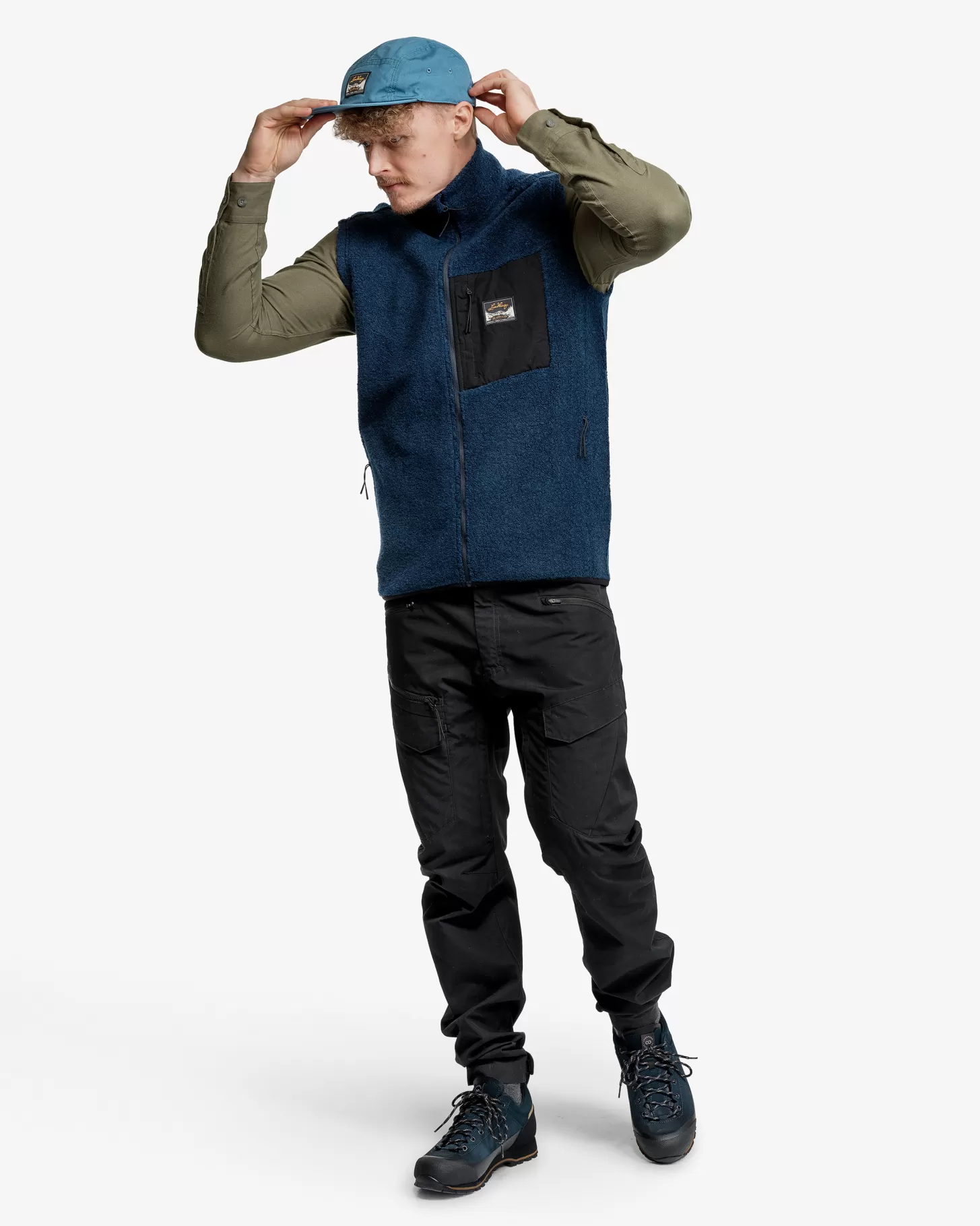 Lundhags Flok Wool Ms Pile Vest Light Navy Clearance